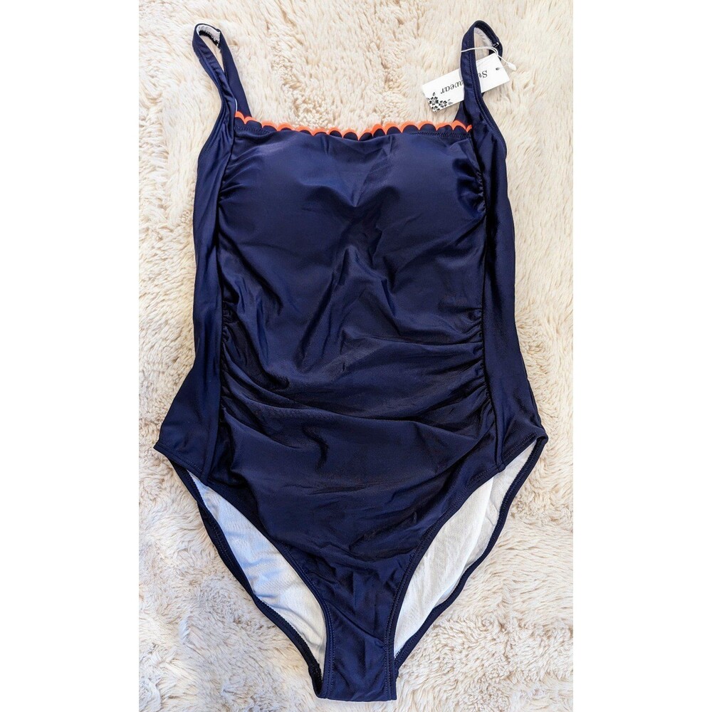 One Piece Navy/Orange Swimsuit XL NEW